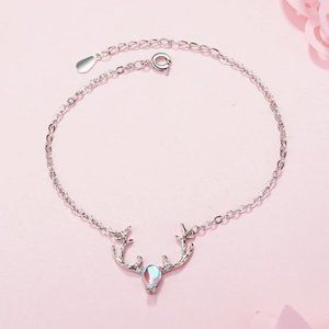 NEW 925 Sterling Silver Elk Deer Bracelet